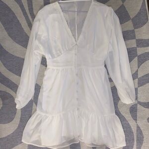 White Button-Up Dress